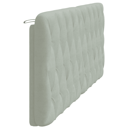 Almofadão de Cabeceira - Cabeceira de cama 200 cm veludo cinzento-claro