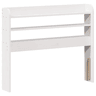 Cabeceira - Cabeceira de cama com prateleiras 75 cm madeira de pinho maciça branco