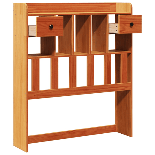 Cabeceira - Cabeceira de cama com arrumação 75 cm pinho maciço castanho-mel