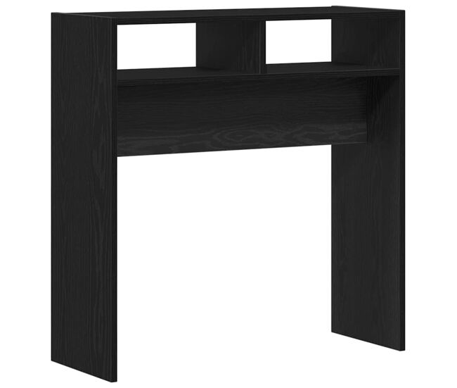 Mesa consola - mesa de entrada roble negro 78 x 30 x 80 cm madera contrachapada
