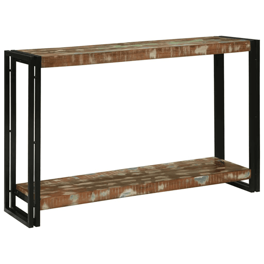 Mesa Consola - Mesa De Entrada Multicolor 120 x 33 x 75 cm Madeira recuperada maciça