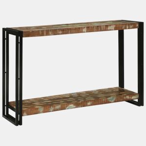 Mesa Consola - Mesa De Entrada Multicolor 120 x 33 x 75 cm Madeira recuperada maciça