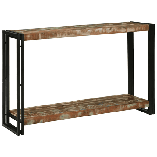 Mesa Consola - Mesa De Entrada Multicolor 120 x 33 x 75 cm Madeira recuperada maciça