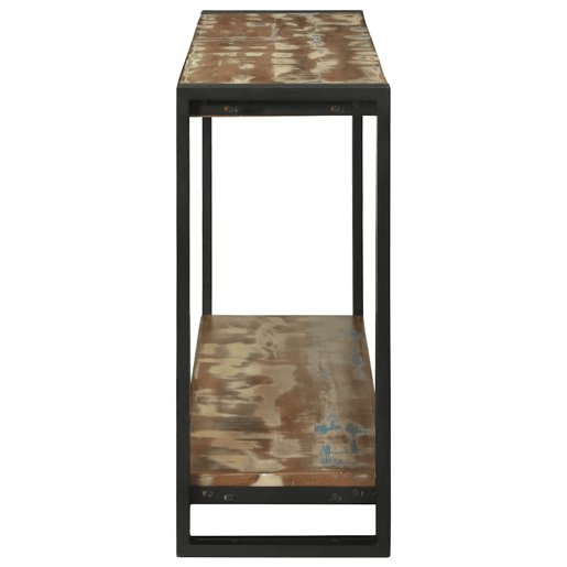 Mesa Consola - Mesa De Entrada Multicolor 120 x 33 x 75 cm Madeira recuperada maciça