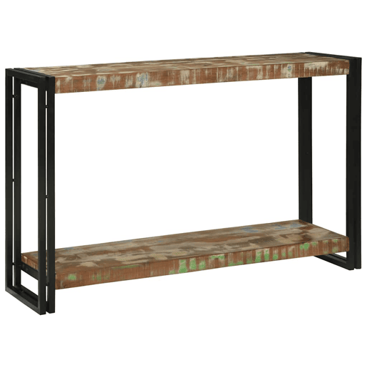 Mesa Consola - Mesa De Entrada Multicolor 120 x 33 x 75 cm Madeira recuperada maciça