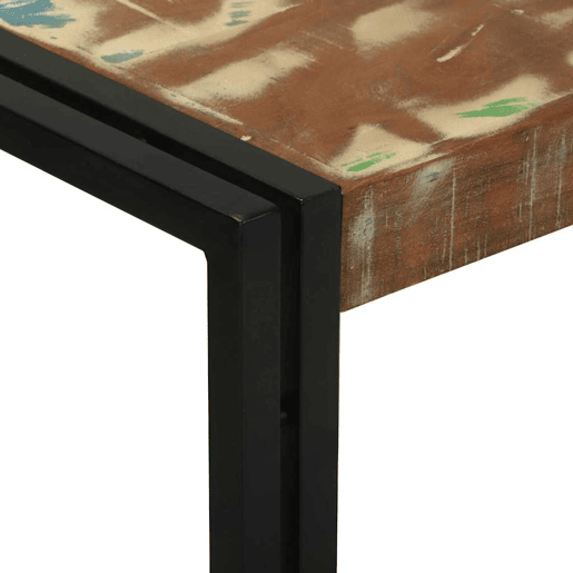 Mesa Consola - Mesa De Entrada Multicolor 120 x 33 x 75 cm Madeira recuperada maciça
