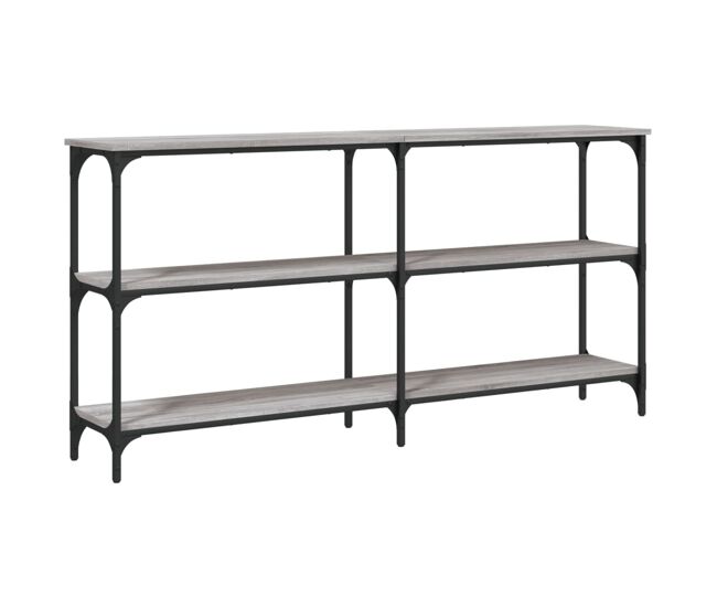 Mesa consola - mesa de entrada madera de ingeniería gris sonoma 150x29x75 cm
