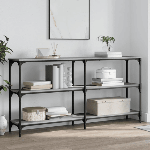 Mesa Consola - Mesa De Entrada 150x29x75 cm derivados de madeira cinzento sonoma