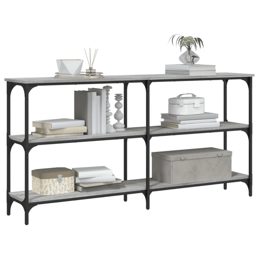 Mesa Consola - Mesa De Entrada 150x29x75 cm derivados de madeira cinzento sonoma