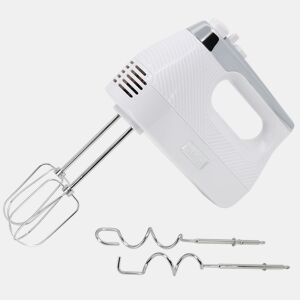 Briebe HM1174WHT Elegance Batedor Misturador Especial Pastelaria, 5 Velocidades + Turbo, Acessórios Aço Inoxidável, 400, Branco