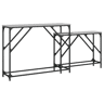 2pcs Mesas Consola - Mesas De Entrada de encastrar deriv. madeira cinzento sonoma