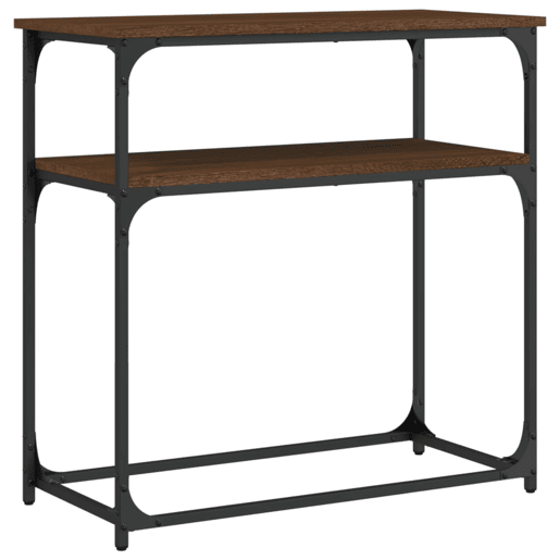 Mesa Consola - Mesa De Entrada 75x35,5x75 cm derivados madeira carvalho castanho