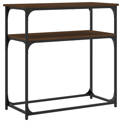 Mesa Consola - Mesa De Entrada 75x35,5x75 cm derivados madeira carvalho castanho