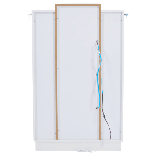 Móvel de sala 74x40x120 cm - Vitrine com 3 portas, LED, prateleira de vidro e gaveta - Alto brilho