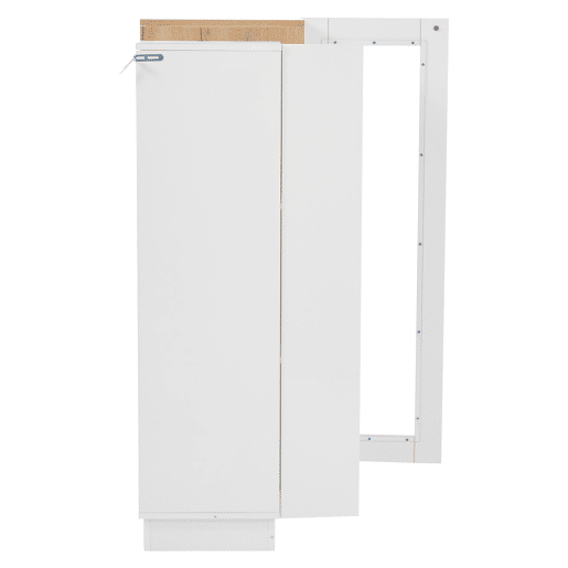 Móvel de sala 74x40x120 cm - Vitrine com 3 portas, LED, prateleira de vidro e gaveta - Alto brilho