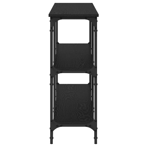 Mesa Consola - Mesa De Entrada com prateleira Carvalho preto 200 x 29 x 75 cm