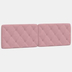 Almofadão de Cabeceira - Cabeceira de cama 160 cm veludo rosa