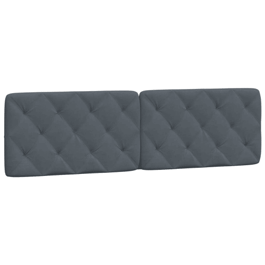 Almofadão de Cabeceira - Cabeceira de cama 180 cm veludo cinzento-escuro