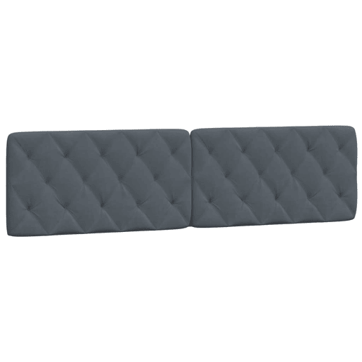 Almofadão de Cabeceira - Cabeceira de cama 200 cm veludo cinzento-escuro
