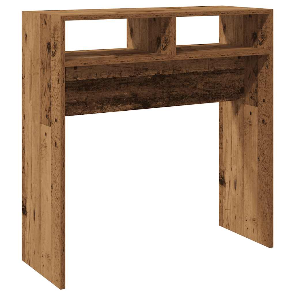 Mesa consola - mesa de entrada madera de ingeniería envejecida 78x30x80 cm