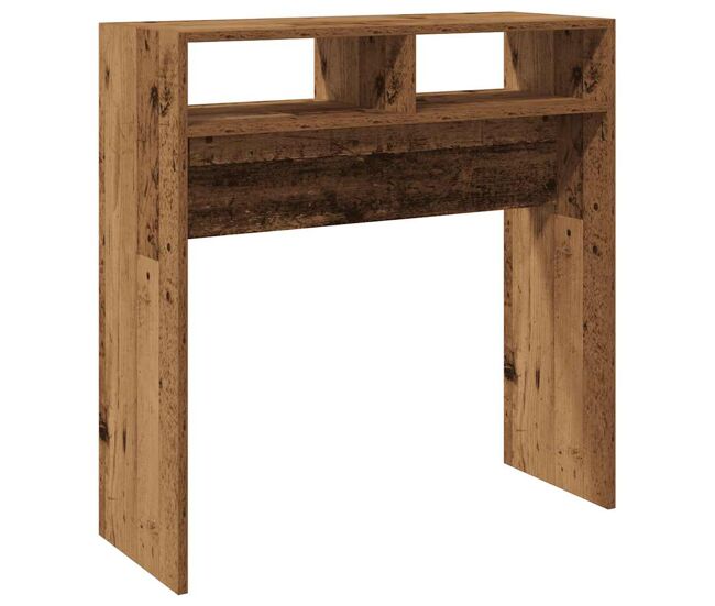 Mesa consola - mesa de entrada madera de ingeniería envejecida 78x30x80 cm