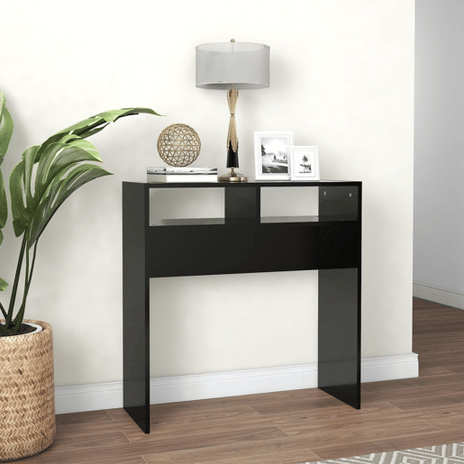 Mesa Consola - Mesa De Entrada 78x30x80 cm derivados de madeira preto