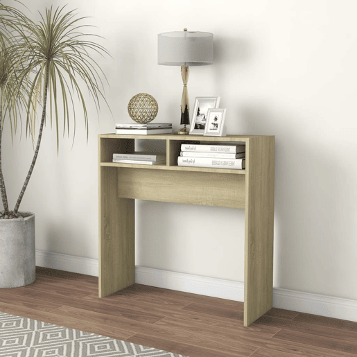 Mesa Consola - Mesa De Entrada 78x30x80 cm derivados de madeira carvalho sonoma