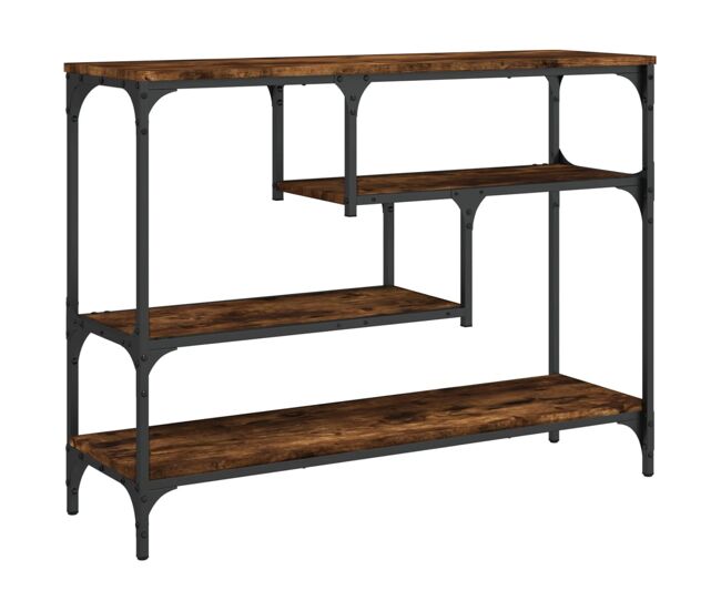 Mesa consola - mesa de entrada madera de ingeniería roble ahumado 100x30x75 cm