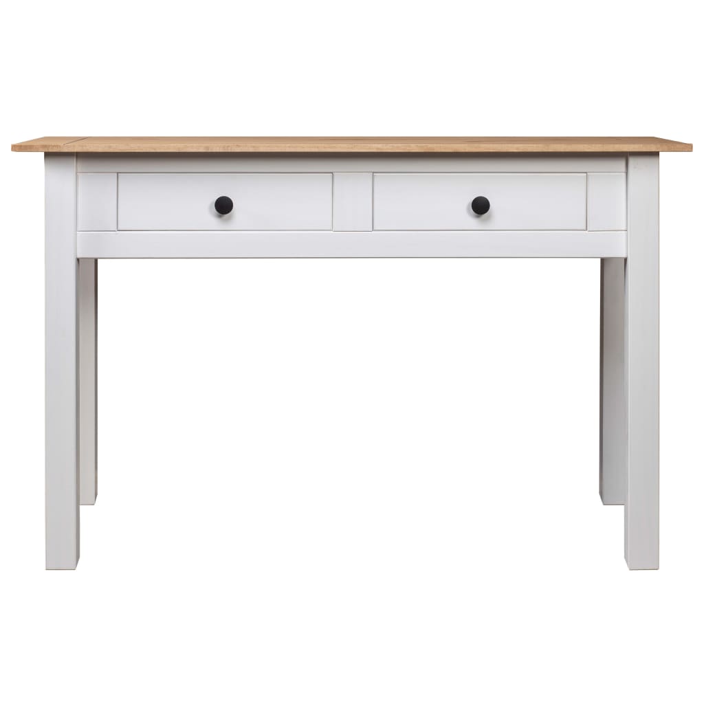 Mesa consola - mesa de entrada madera maciza pino panamá blanco 110x40x72cm