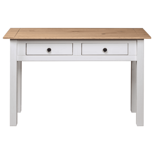 Mesa Consola - Mesa De Entrada 110x40x72 cm pinho maciço Panama branco