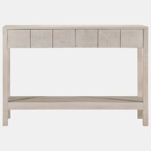 Mesa Consola - Mesa De Entrada 110x35x75 cm madeira de mangueira maciça branco