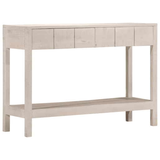Mesa Consola - Mesa De Entrada 110x35x75 cm madeira de mangueira maciça branco Mesa Consola - Mesa De Entrada 110x35x75 cm madeira de mangueira maciça branco