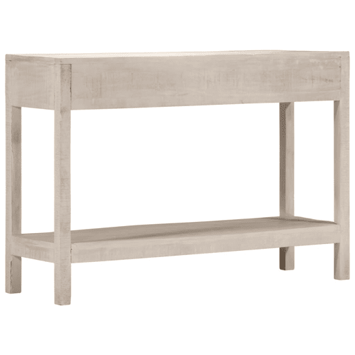 Mesa Consola - Mesa De Entrada 110x35x75 cm madeira de mangueira maciça branco Mesa Consola - Mesa De Entrada 110x35x75 cm madeira de mangueira maciça branco