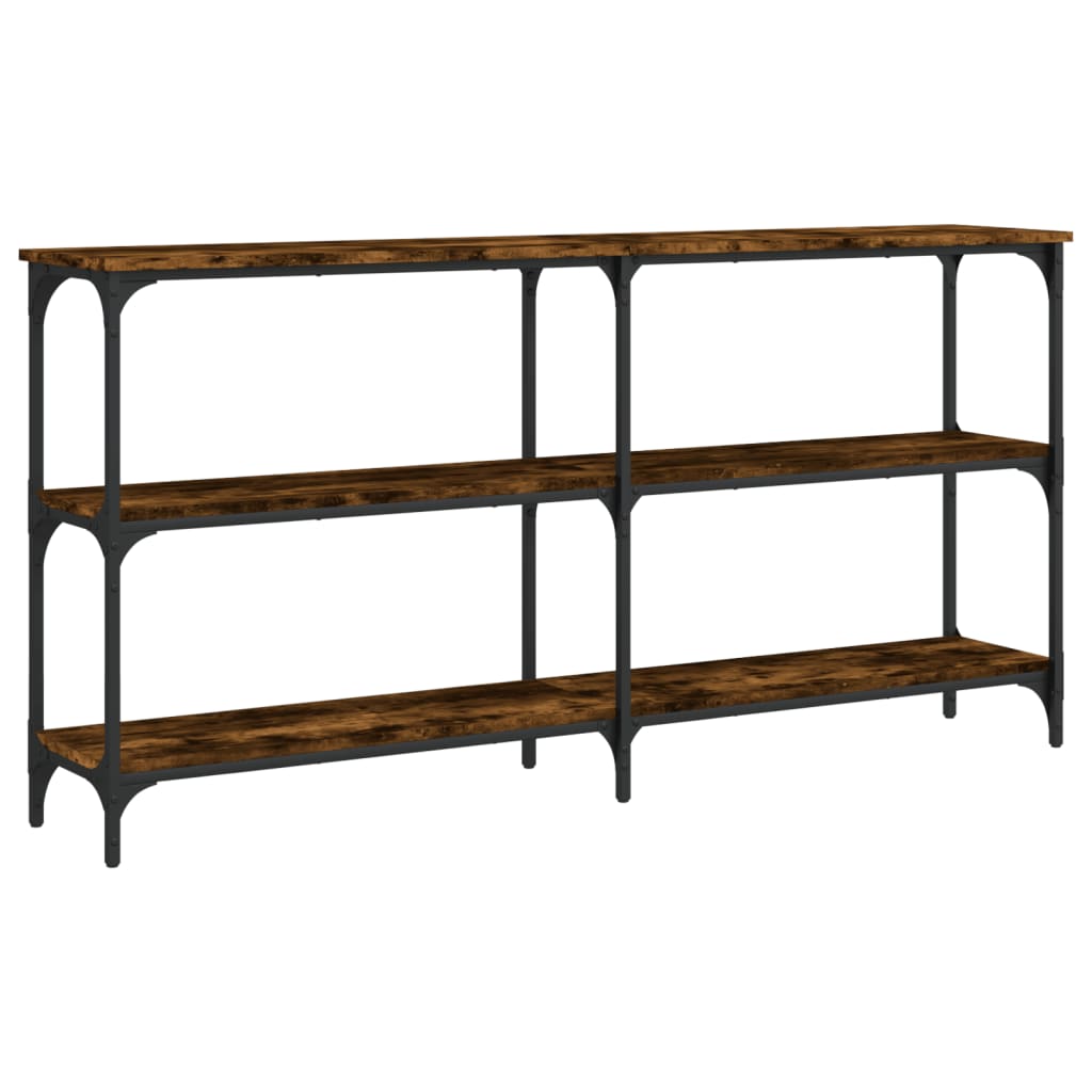 Mesa consola - mesa de entrada madera de ingeniería roble ahumado 150x29x75 cm