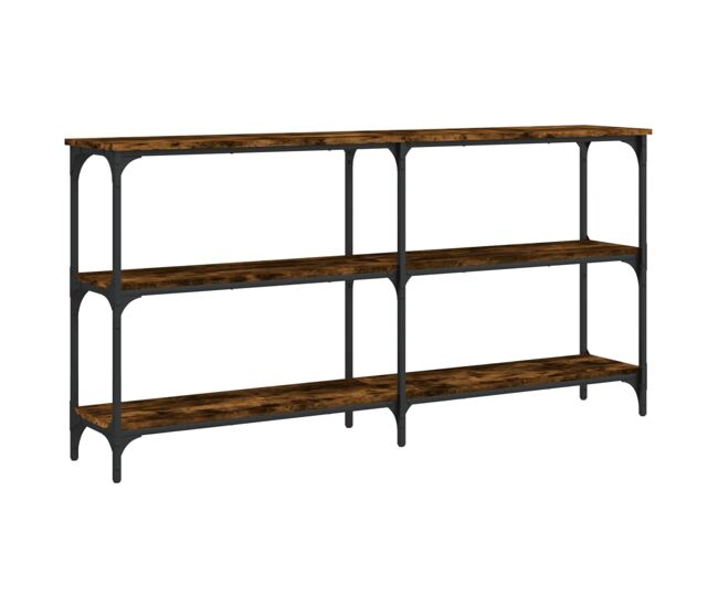 Mesa consola - mesa de entrada madera de ingeniería roble ahumado 150x29x75 cm