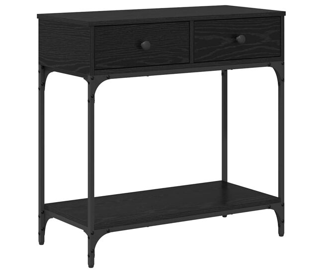 Mesa consola - mesa de entrada roble negro 75 x 34.5 x 75 cm madera contrachapada