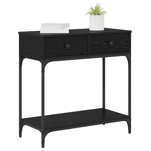 Mesa Consola - Mesa De Entrada Carvalho preto 75 x 34,5 x 75 cm Madeira processada