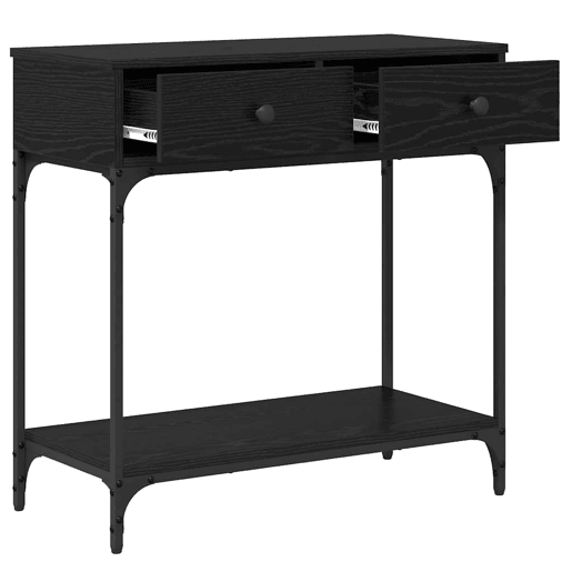 Mesa Consola - Mesa De Entrada Carvalho preto 75 x 34,5 x 75 cm Madeira processada