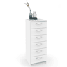 Briebe Prakt Cômoda de Quarto, Sinfonier 6 Gavetas, 110x40x40 cm, Quarto Casal, Juvenil, Infantil, , Branco