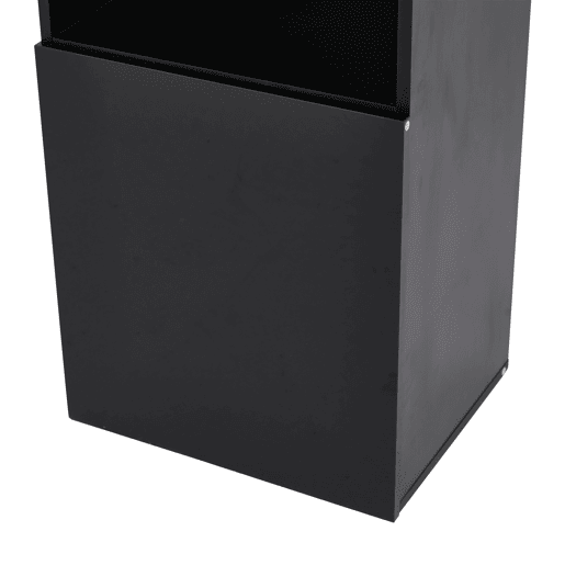 Vitrine alta 45x35x160 cm - LED, 1 prateleira de vidro - Preto brilhante