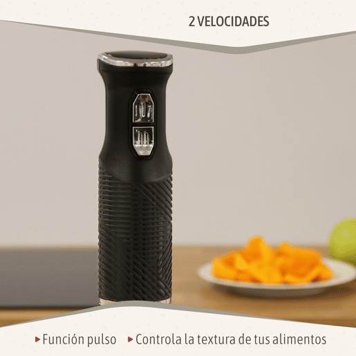 Briebe HB1173BLK Elegance Varinha, Misturador Stand Destacável, Lâminas Aço Inoxidável, 600, Preto