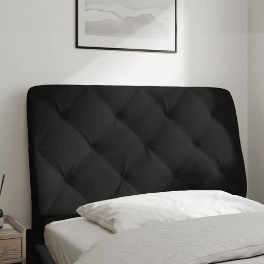 Almofadão de Cabeceira - Cabeceira de cama 80 cm veludo preto