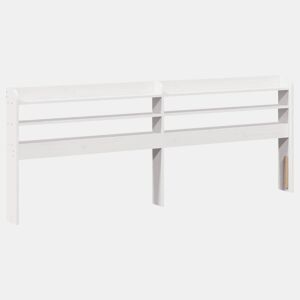 Cabeceira - Cabeceira de cama com prateleiras 180 cm madeira de pinho maciça branco