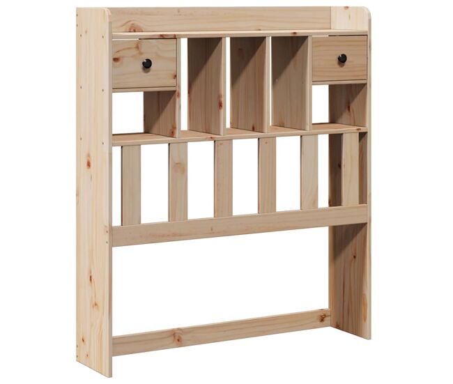 Cabecero cama - mueble cabecero con almacenaje madera maciza de pino 90 cm