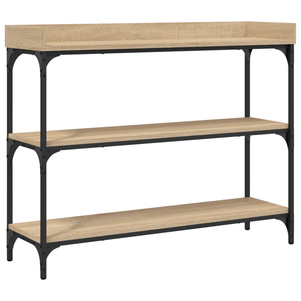 Mesa consola - mesa de entrada con estantes roble sonoma 100x30x80 cm