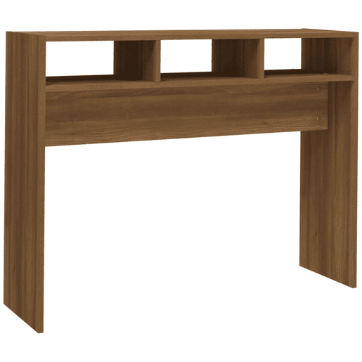 Mesa Consola - Mesa De Entrada 105x30x80cm derivados de madeira carvalho castanho