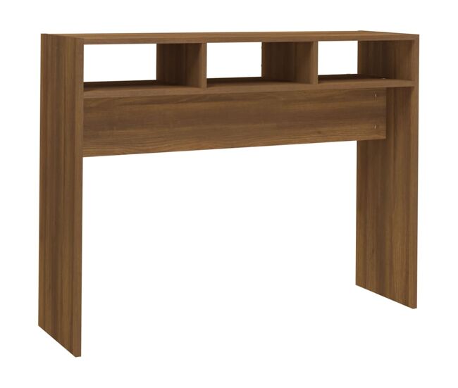 Mesa consola - mesa de entrada madera contrachapada roble marrón 105x30x80 cm