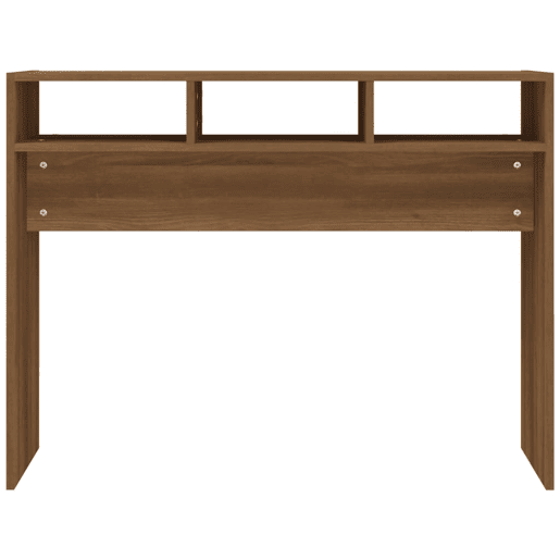 Mesa Consola - Mesa De Entrada 105x30x80cm derivados de madeira carvalho castanho