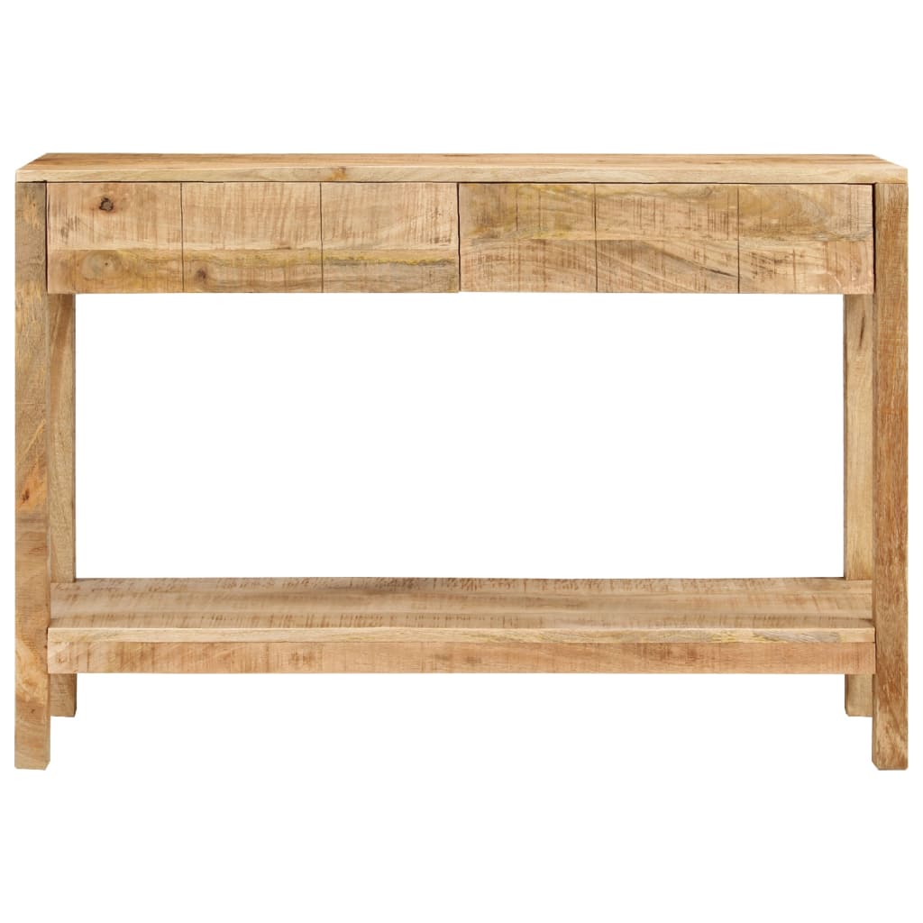 Mesa consola - mesa de entrada con 2 cajones madera maciza de mango 110x35x75 cm
