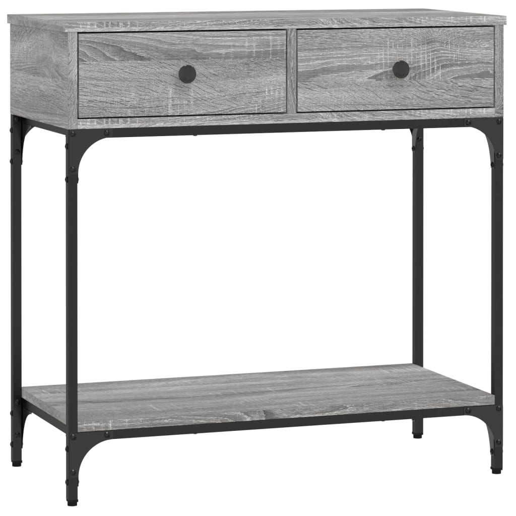 Mesa consola - mesa de entrada madera de ingeniería gris sonoma 75x34,5x75 cm